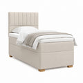 Polsterbett mit Bettkasten Beige Polyester Rechteckig Liegefläche 90 x 200 cm
