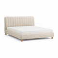 Polsterbett Doppelbett Beige Polyester rechteckig 160 x 200 cm