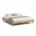 Futonbett Eiche massiv natur 160 x 200 cm rechteckiges Bettgestell