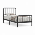 Metallbett Bettgestell Schwarz Stahlrohr 90 x 200 cm