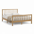 Doppelbett Bettgestell Naturfarben Massivholz Kiefer Rechteckig 160 x 200 cm