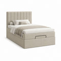 Polsterbett mit Frontschublade Beige Polyester Rechteckig 160 x 200 cm