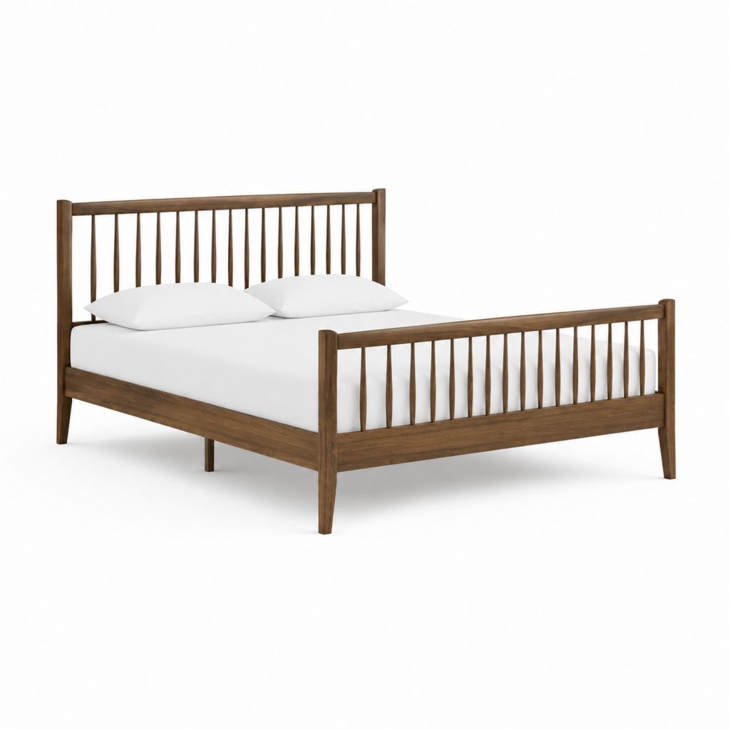 Doppelbett Bettgestell Walnussbraun Massivholz 160 x 200 cm