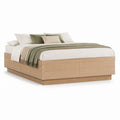 Doppelbett Bettgestell Eichefarben Spanplatte rechteckig 180 x 200 cm